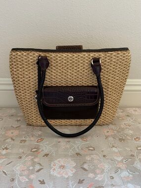 Brighton Esther Tan Purse Leather Trim